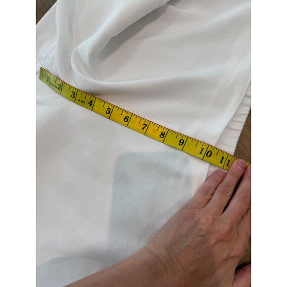 Women's J.Jill Linen Button Hem Ankle Pants, size large - Picture 12 of 13